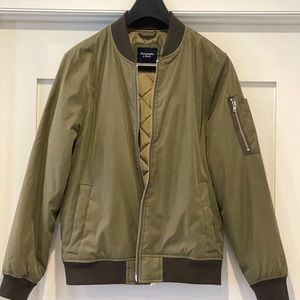 Abercrombie and Fitch Green Bomber Style Jacket